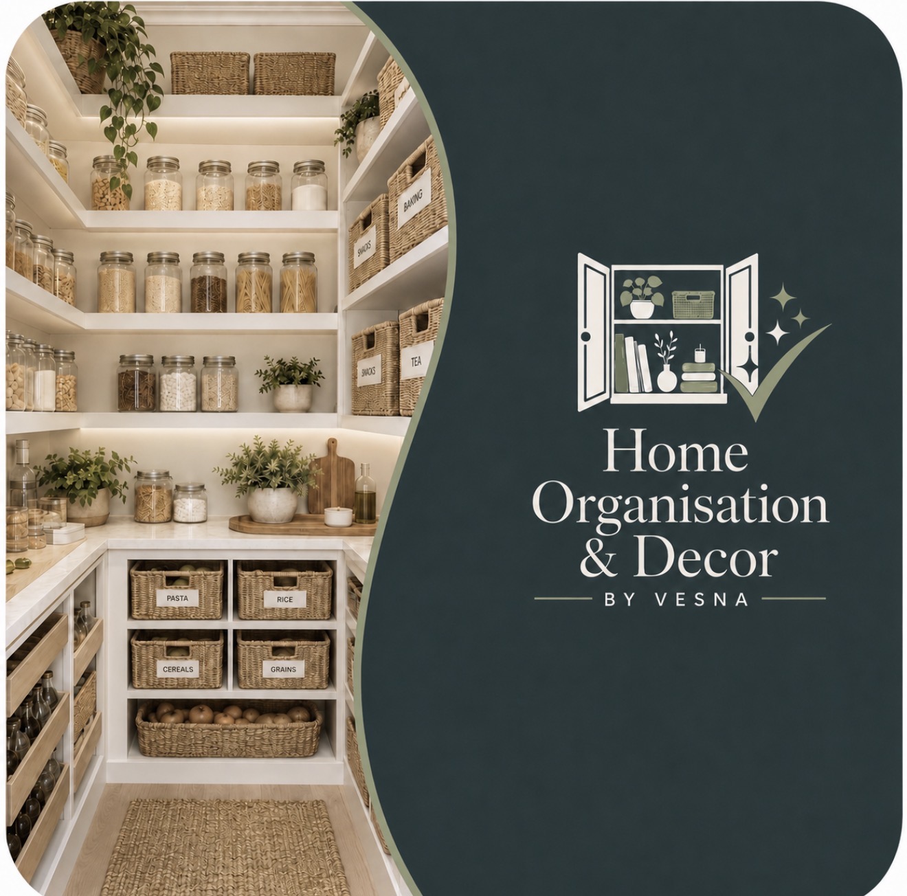 Beautifully organised pantry by Home Organisation and Décor by Vesna